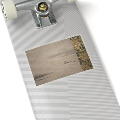 Kano Motonobu - River Landscape in Evening - 16th century v8 - STICKER Vinyl Kiss-Cut Decal