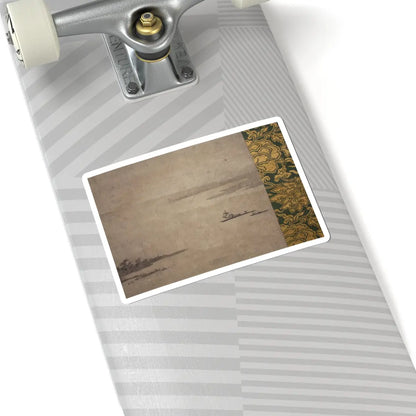 Kano Motonobu - River Landscape in Evening - 16th century v8 - STICKER Vinyl Kiss-Cut Decal