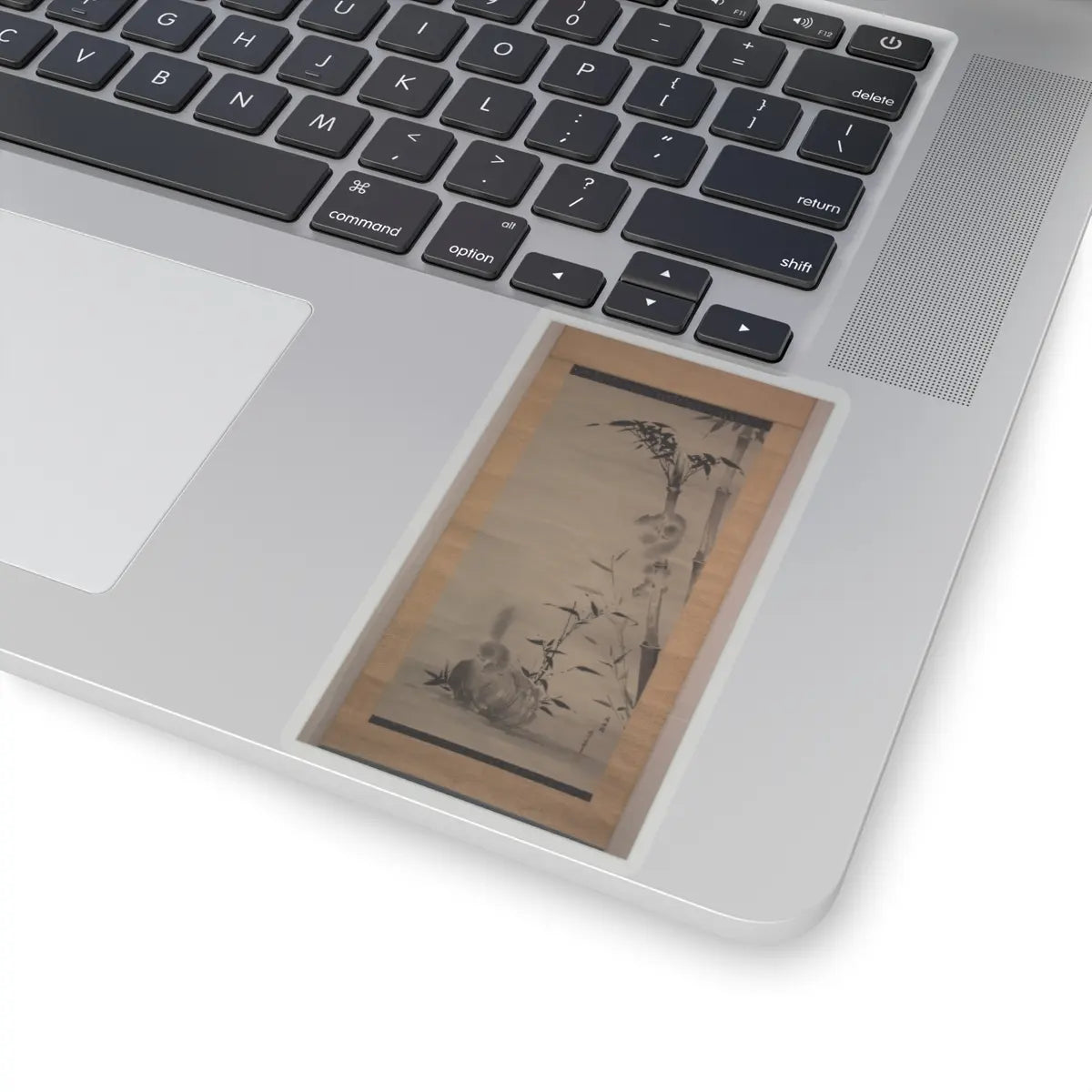 Kano Osanobu - Squirrels on Bamboo and Rock - ca. 1820s v1 - STICKER Vinyl Kiss-Cut Decal