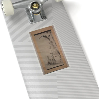 Kano Osanobu - Squirrels on Bamboo and Rock - ca. 1820s v1 - STICKER Vinyl Kiss-Cut Decal