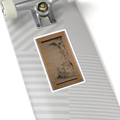 Kano Osanobu - Squirrels on Bamboo and Rock - ca. 1820s v1 - STICKER Vinyl Kiss-Cut Decal