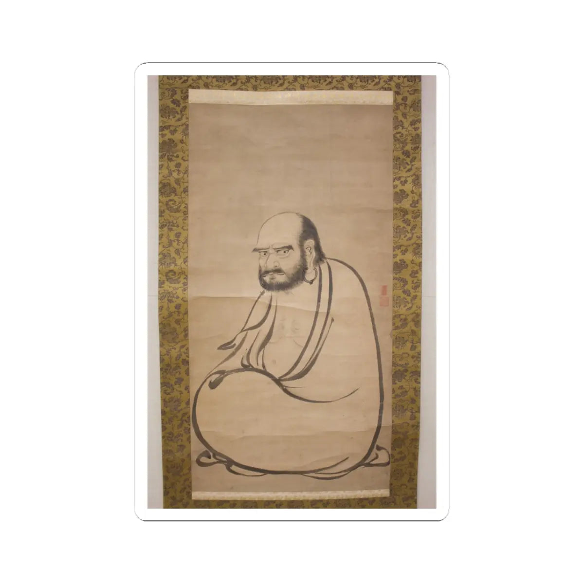 Kano Sanraku 狩野山楽 - Bodhidharma (Daruma) - 17th century v1 - STICKER Vinyl Kiss-Cut Decal