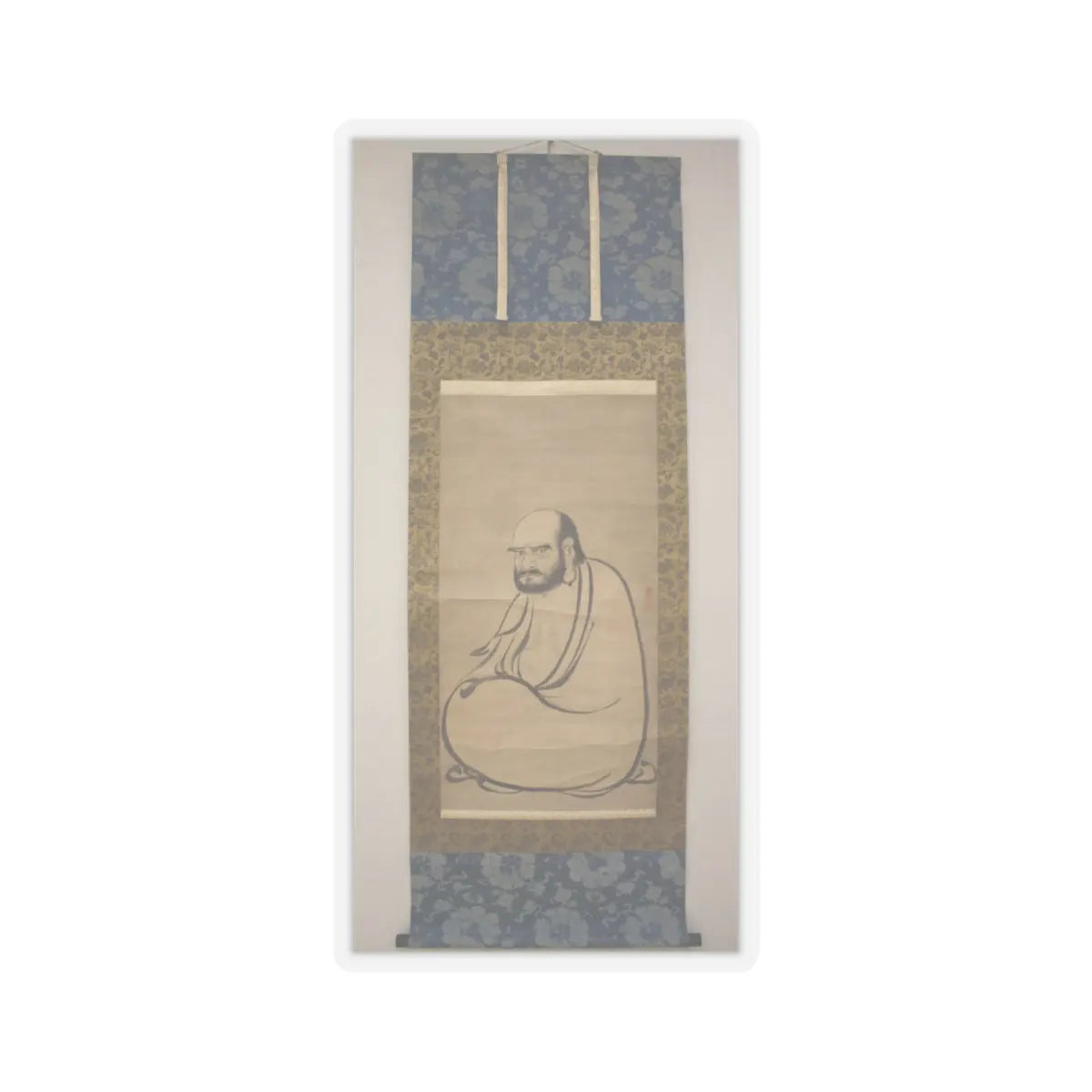 Kano Sanraku 狩野山楽 - Bodhidharma (Daruma) - 17th century v4 - STICKER Vinyl Kiss-Cut Decal