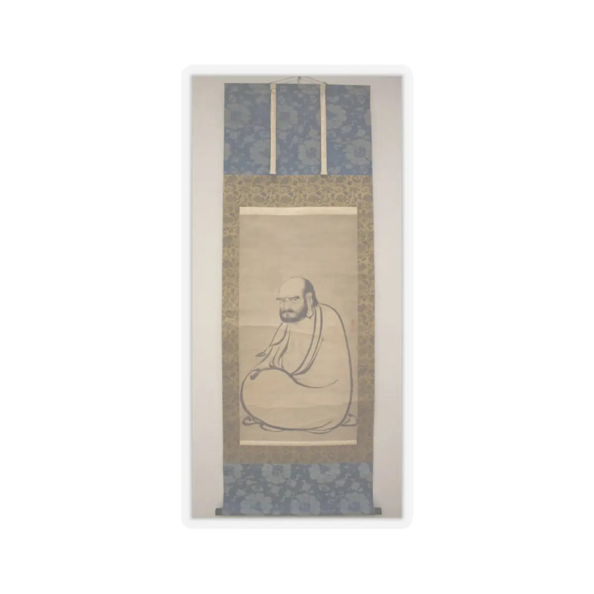 Kano Sanraku 狩野山楽 - Bodhidharma (Daruma) - 17th century v4 - STICKER Vinyl Kiss-Cut Decal