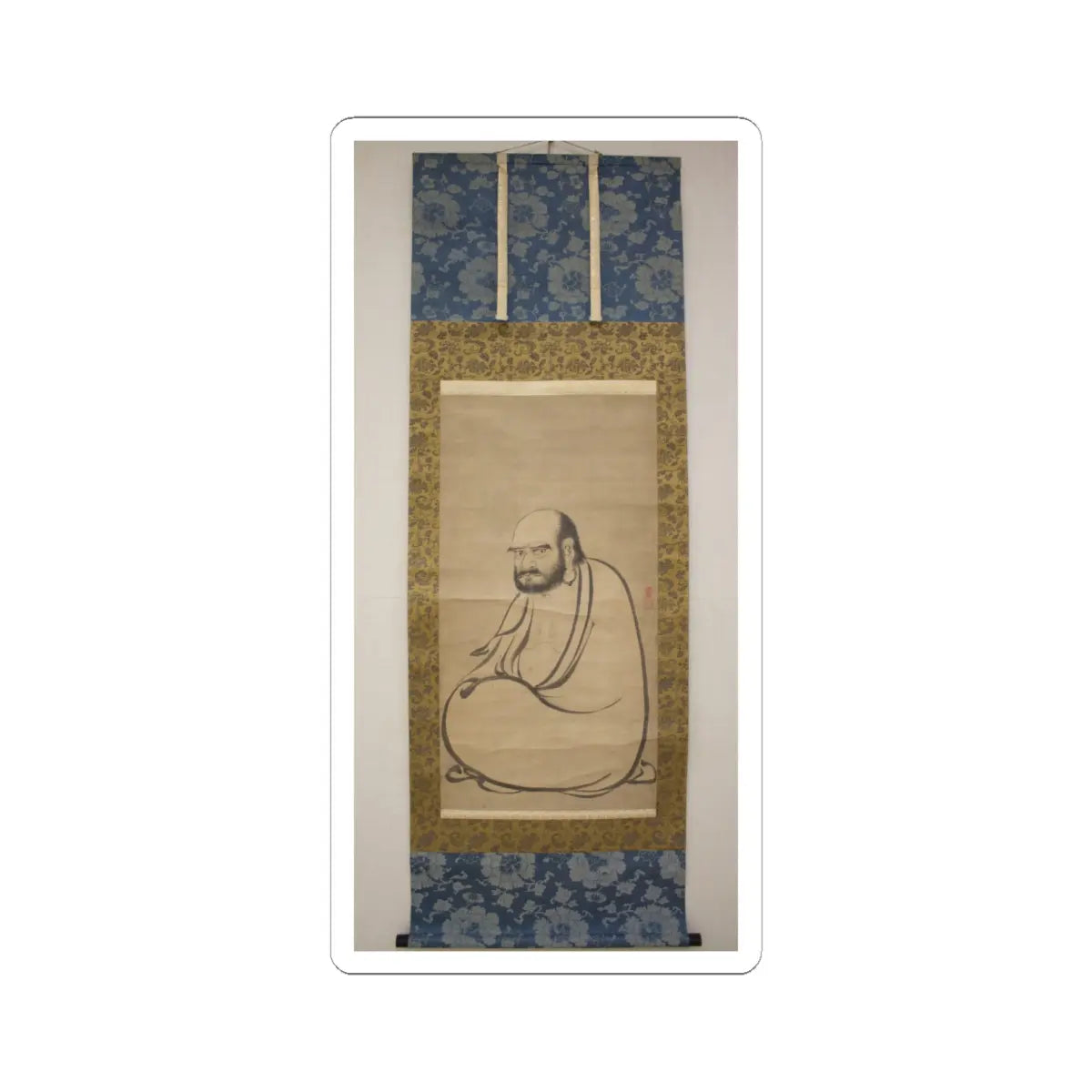 Kano Sanraku 狩野山楽 - Bodhidharma (Daruma) - 17th century v4 - STICKER Vinyl Kiss-Cut Decal