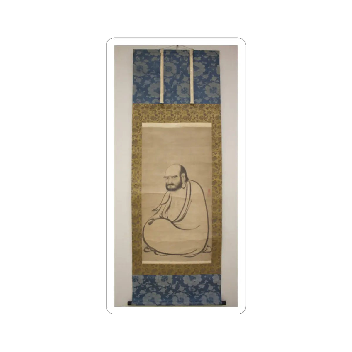 Kano Sanraku 狩野山楽 - Bodhidharma (Daruma) - 17th century v4 - STICKER Vinyl Kiss-Cut Decal