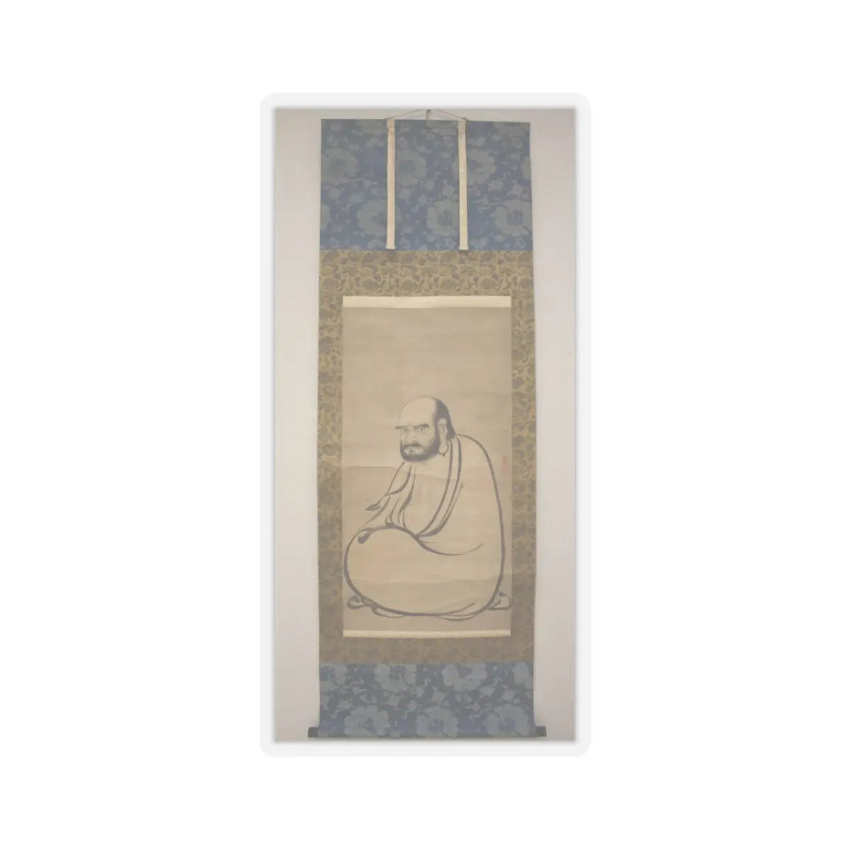 Kano Sanraku 狩野山楽 - Bodhidharma (Daruma) - 17th century v4 - STICKER Vinyl Kiss-Cut Decal