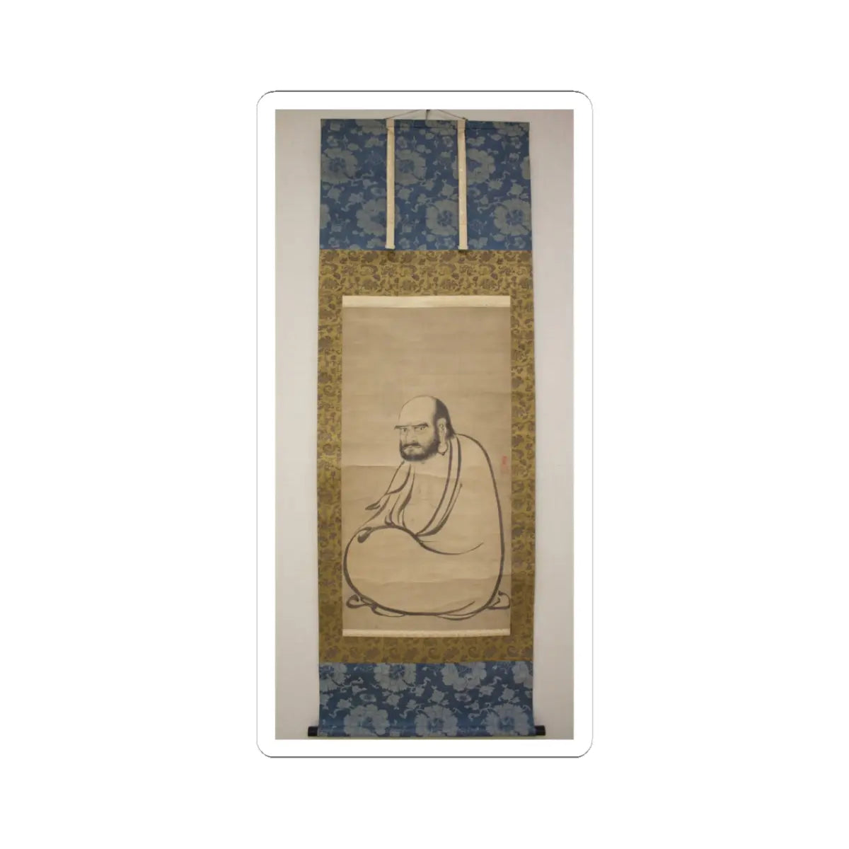Kano Sanraku 狩野山楽 - Bodhidharma (Daruma) - 17th century v4 - STICKER Vinyl Kiss-Cut Decal