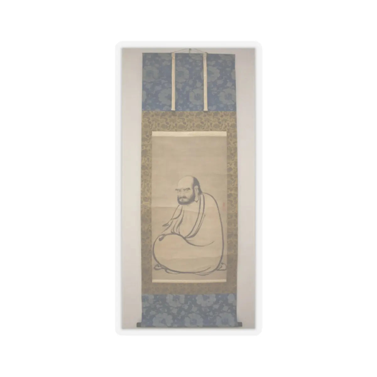 Kano Sanraku 狩野山楽 - Bodhidharma (Daruma) - 17th century v4 - STICKER Vinyl Kiss-Cut Decal