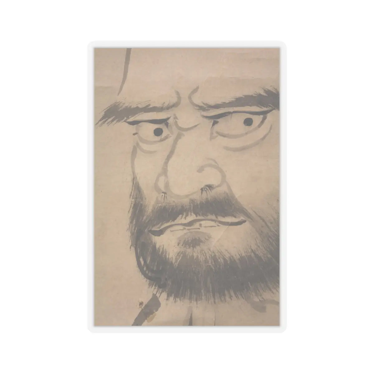 Kano Sanraku 狩野山楽 - Bodhidharma (Daruma) - 17th century v6 - STICKER Vinyl Kiss-Cut Decal