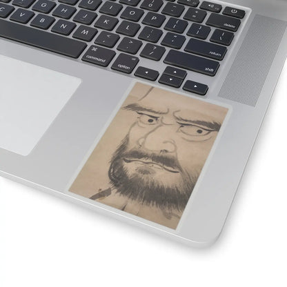 Kano Sanraku 狩野山楽 - Bodhidharma (Daruma) - 17th century v6 - STICKER Vinyl Kiss-Cut Decal