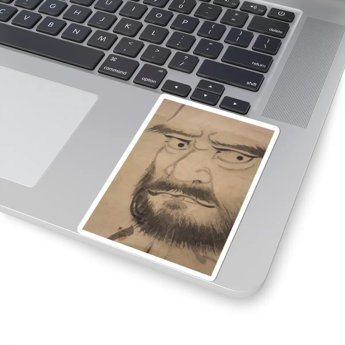Kano Sanraku 狩野山楽 - Bodhidharma (Daruma) - 17th century v6 - STICKER Vinyl Kiss-Cut Decal