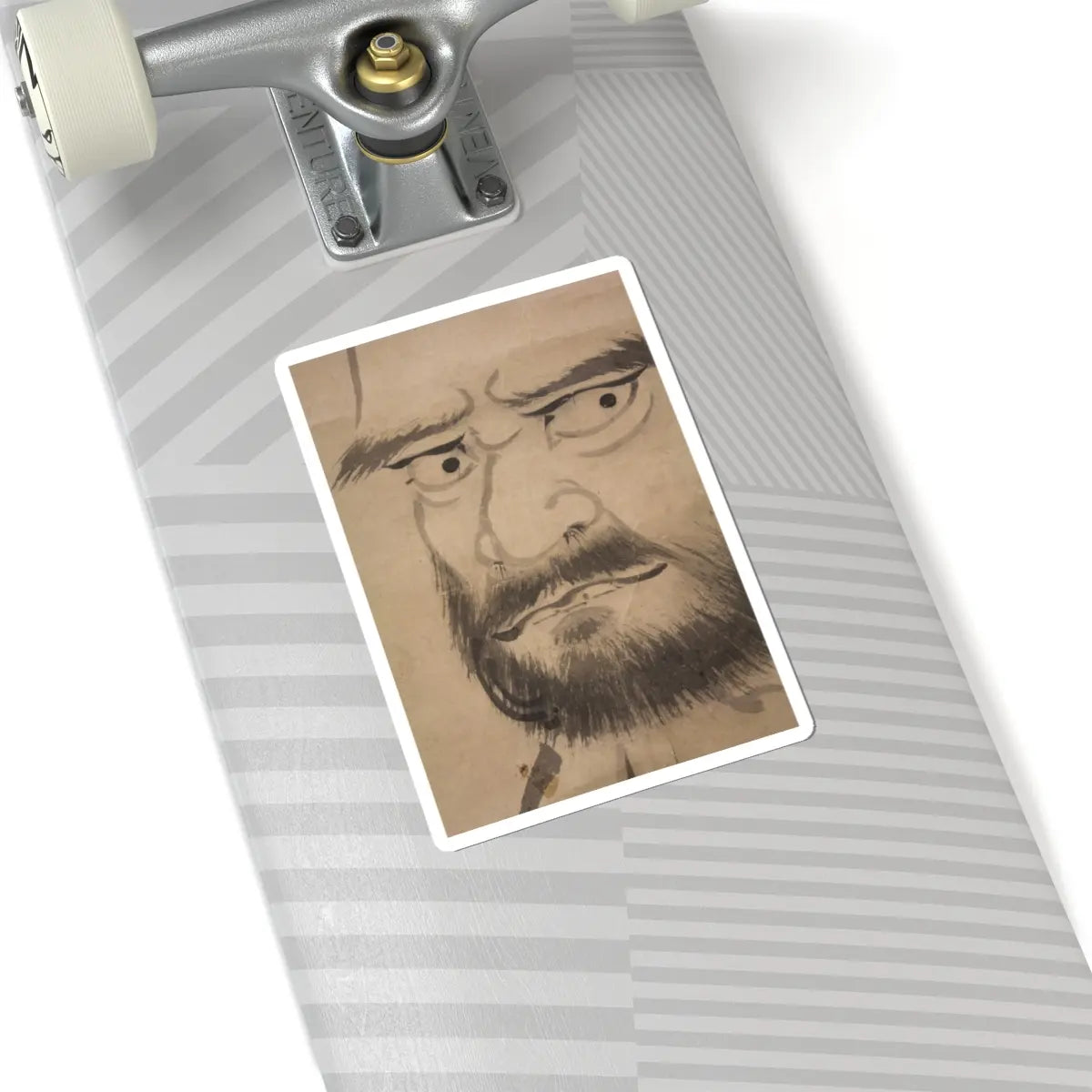 Kano Sanraku 狩野山楽 - Bodhidharma (Daruma) - 17th century v6 - STICKER Vinyl Kiss-Cut Decal