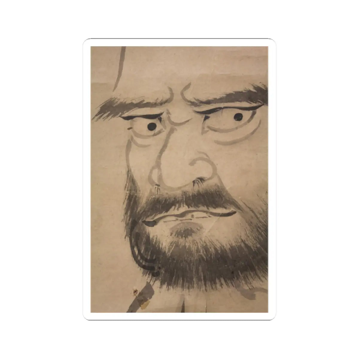 Kano Sanraku 狩野山楽 - Bodhidharma (Daruma) - 17th century v6 - STICKER Vinyl Kiss-Cut Decal