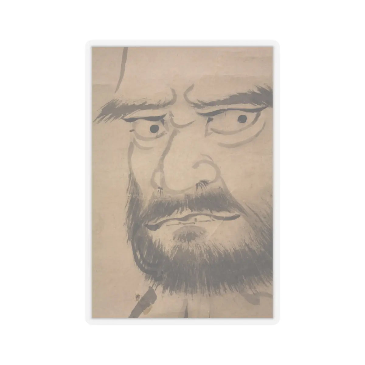 Kano Sanraku 狩野山楽 - Bodhidharma (Daruma) - 17th century v6 - STICKER Vinyl Kiss-Cut Decal