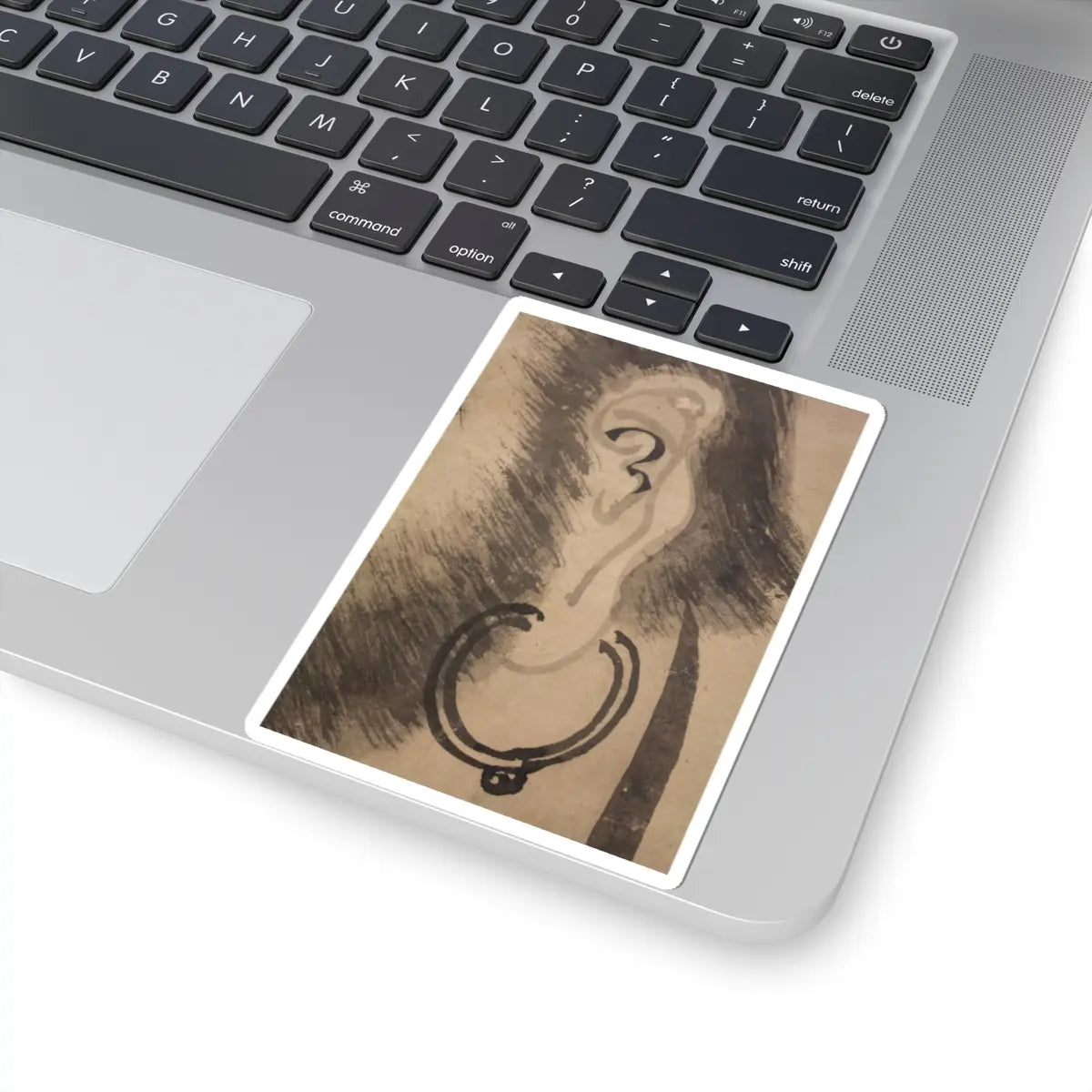 Kano Sanraku 狩野山楽 - Bodhidharma (Daruma) - 17th century v8 - STICKER Vinyl Kiss-Cut Decal
