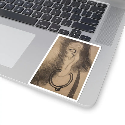 Kano Sanraku 狩野山楽 - Bodhidharma (Daruma) - 17th century v8 - STICKER Vinyl Kiss-Cut Decal