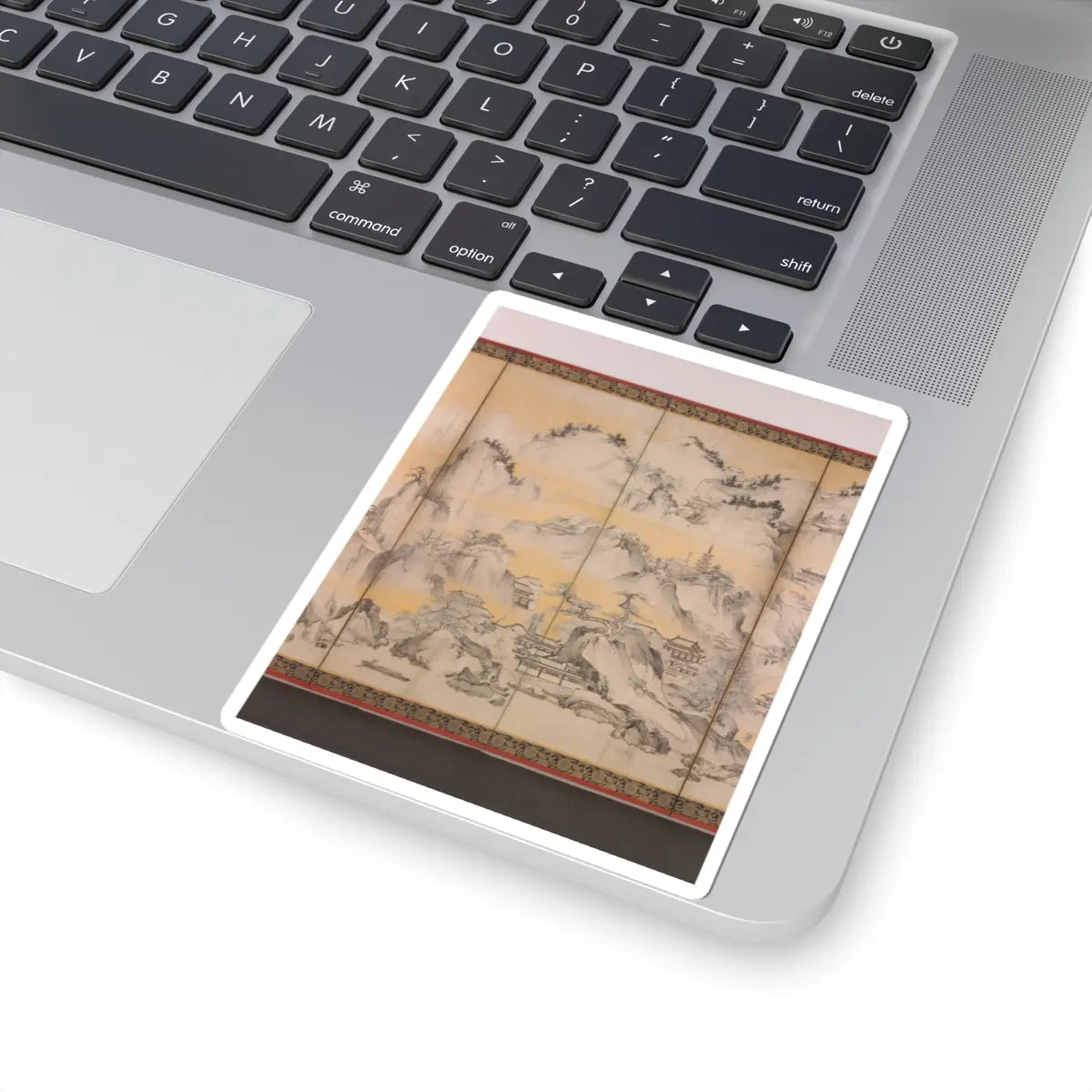 Kano Sanraku - Jinshan Island and West Lake - 1630 v4 - STICKER Vinyl Kiss-Cut Decal