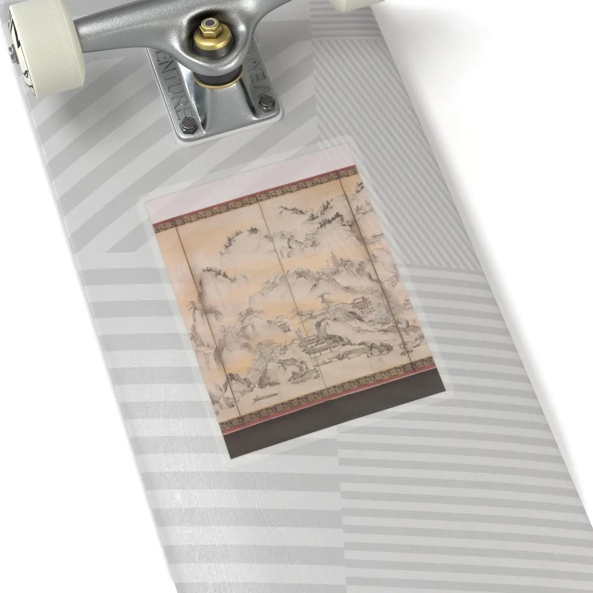 Kano Sanraku - Jinshan Island and West Lake - 1630 v4 - STICKER Vinyl Kiss-Cut Decal