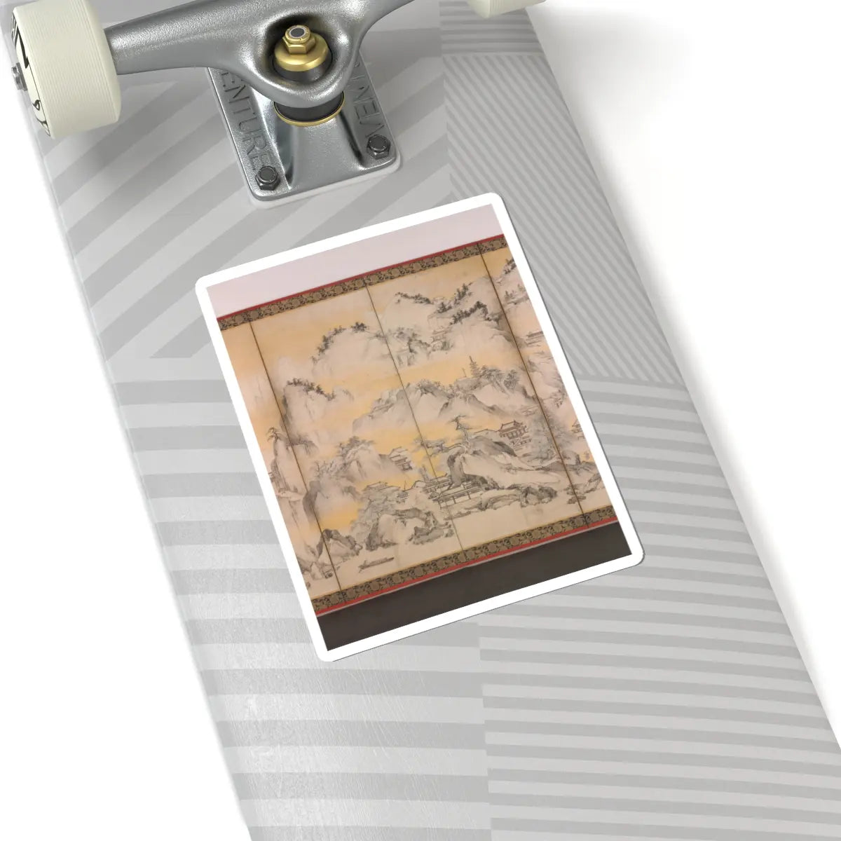 Kano Sanraku - Jinshan Island and West Lake - 1630 v4 - STICKER Vinyl Kiss-Cut Decal