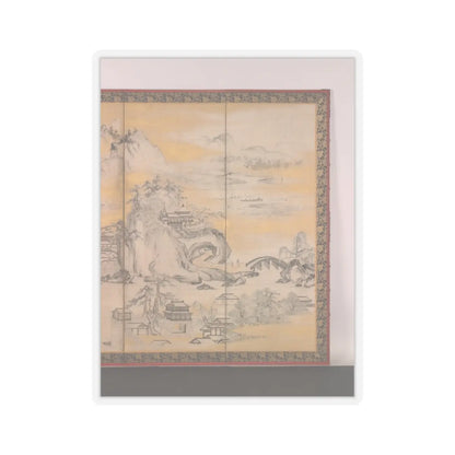 Kano Sanraku - Jinshan Island and West Lake - 1630 v6 - STICKER Vinyl Kiss-Cut Decal