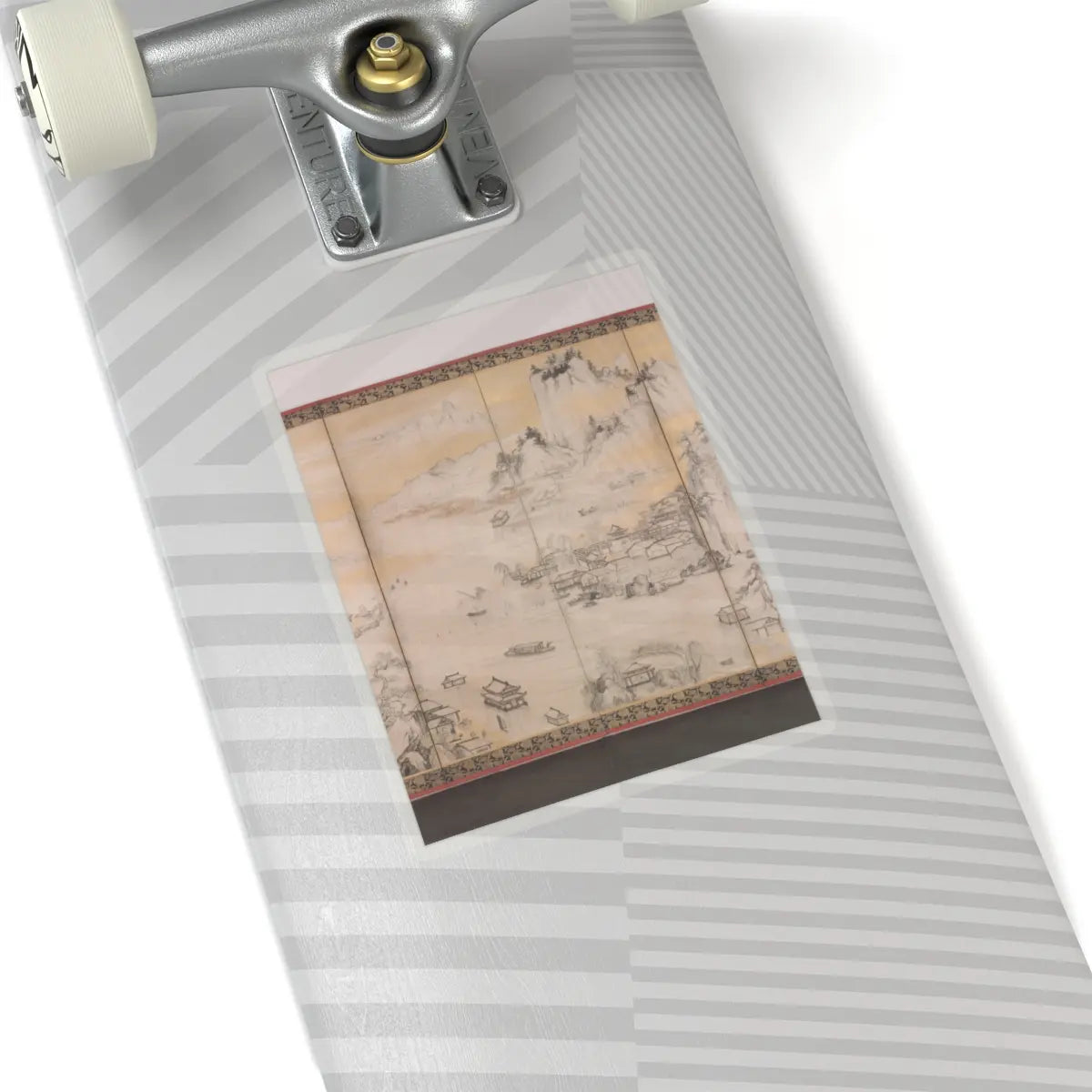Kano Sanraku - Jinshan Island and West Lake - 1630 v7 - STICKER Vinyl Kiss-Cut Decal