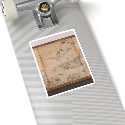Kano Sanraku - Jinshan Island and West Lake - 1630 v7 - STICKER Vinyl Kiss-Cut Decal