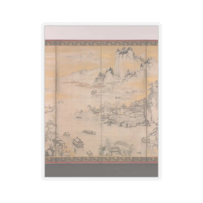 Kano Sanraku - Jinshan Island and West Lake - 1630 v7 - STICKER Vinyl Kiss-Cut Decal