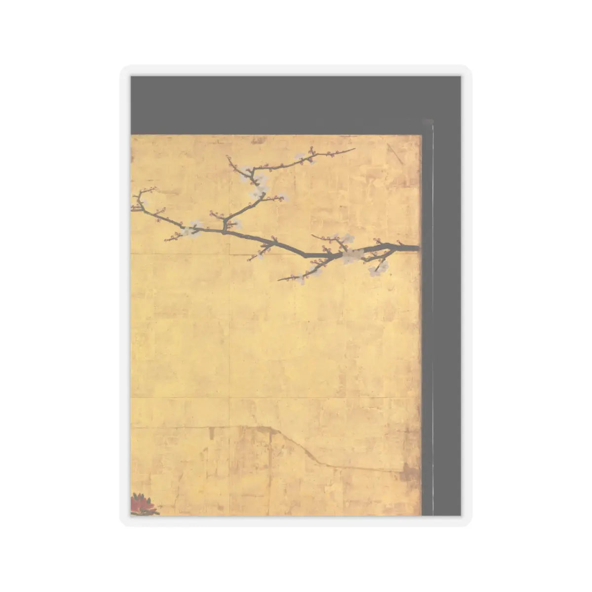 Kano Sansetsu - Old Plum - 1646 v22 - STICKER Vinyl Kiss-Cut Decal