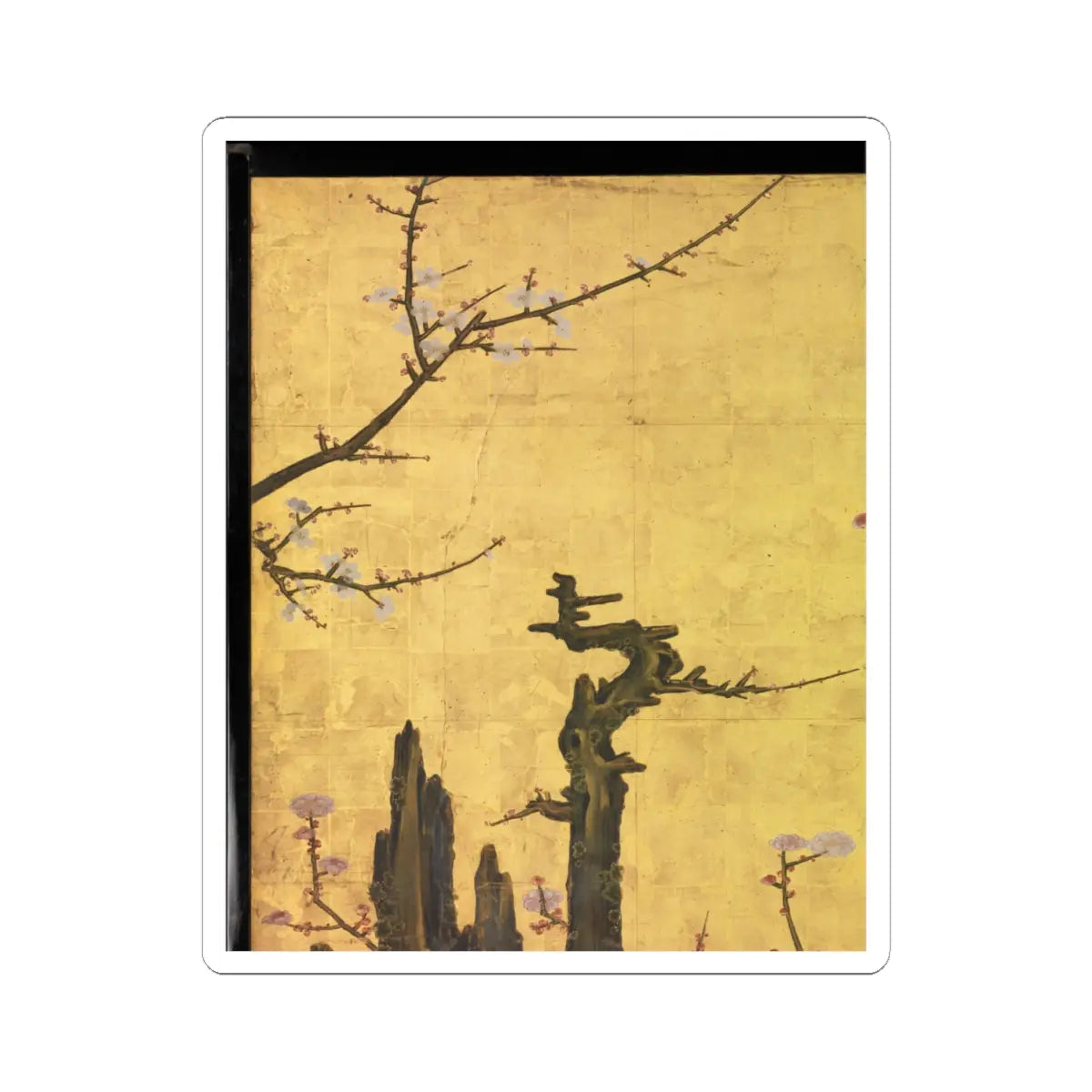 Kano Sansetsu - Old Plum - 1646 v9 - STICKER Vinyl Kiss-Cut Decal