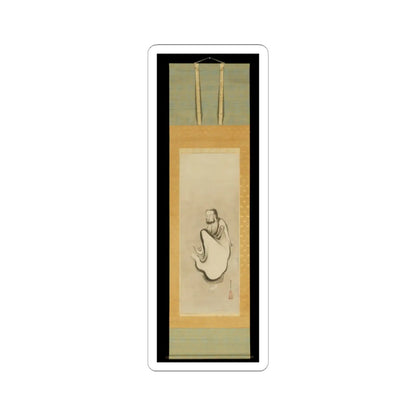 Kano Sansetsu - Shakyamuni Emerging from the Mountains, with Dragon and Tiger - second quarter 17th century v4 - STICKER Vinyl Kiss-Cut Decal