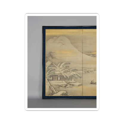 Kano Sansetsu - Wang Ziyou Visiting Dai Andao on a Snowy Evening (Ō Shiyū hō Tai Andō zu) - mid-17th century v3 - STICKER Vinyl Kiss-Cut Decal