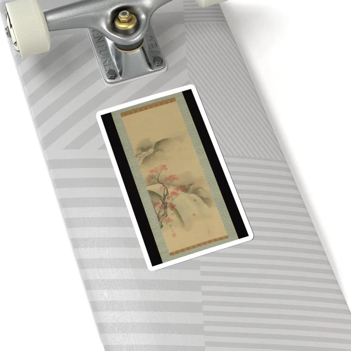 Kano Seisen’in - Waterfall and Maple Tree - 18th–19th century v1 - STICKER Vinyl Kiss-Cut Decal