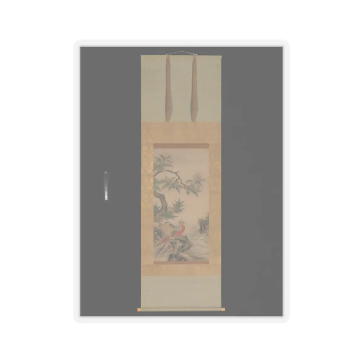 Kano Shōei - Pheasants among Trees- Flowers of the Four Seasons - probably 1560s v4 - STICKER Vinyl Kiss-Cut Decal