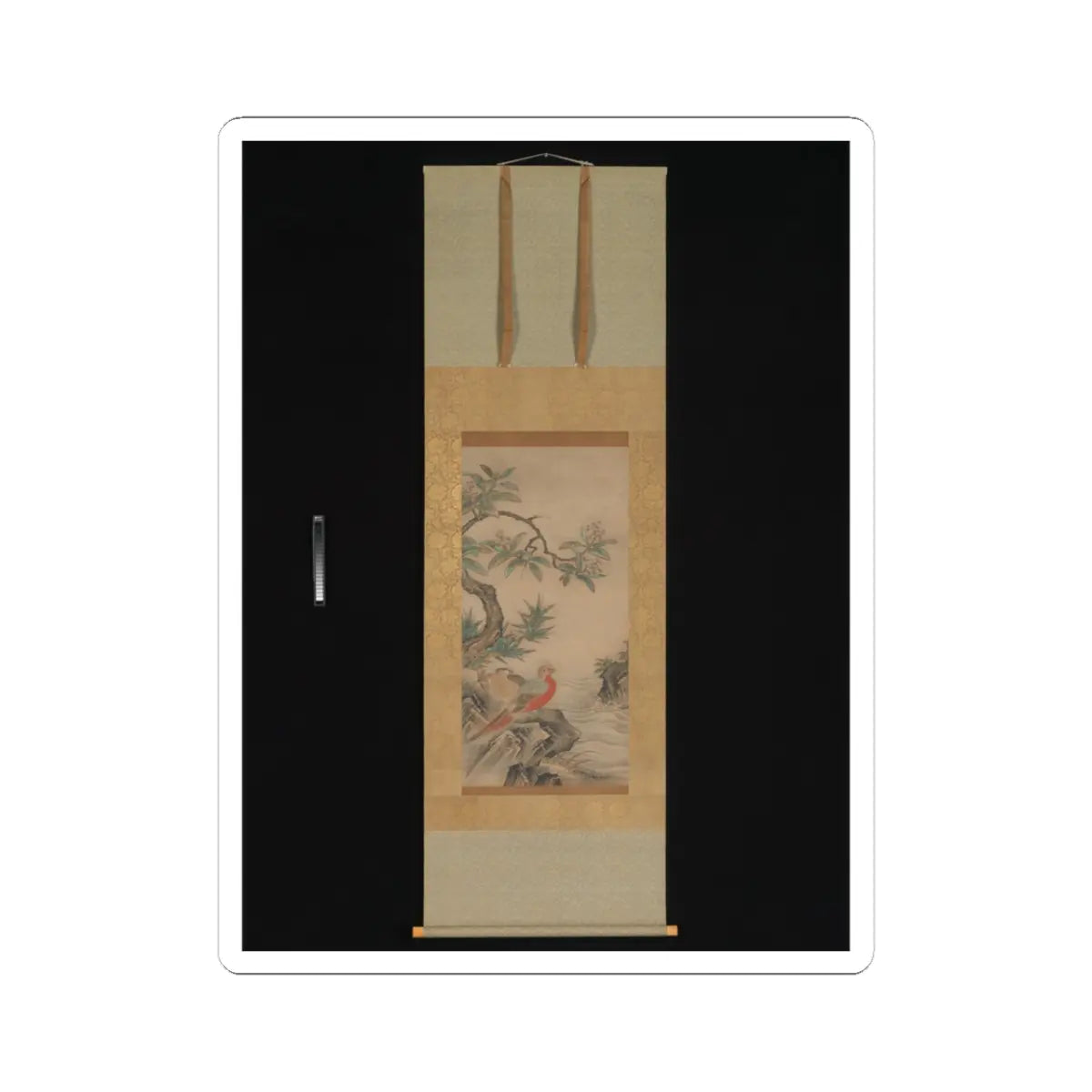 Kano Shōei - Pheasants among Trees- Flowers of the Four Seasons - probably 1560s v4 - STICKER Vinyl Kiss-Cut Decal