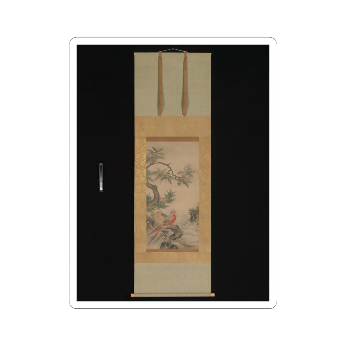 Kano Shōei - Pheasants among Trees- Flowers of the Four Seasons - probably 1560s v4 - STICKER Vinyl Kiss-Cut Decal