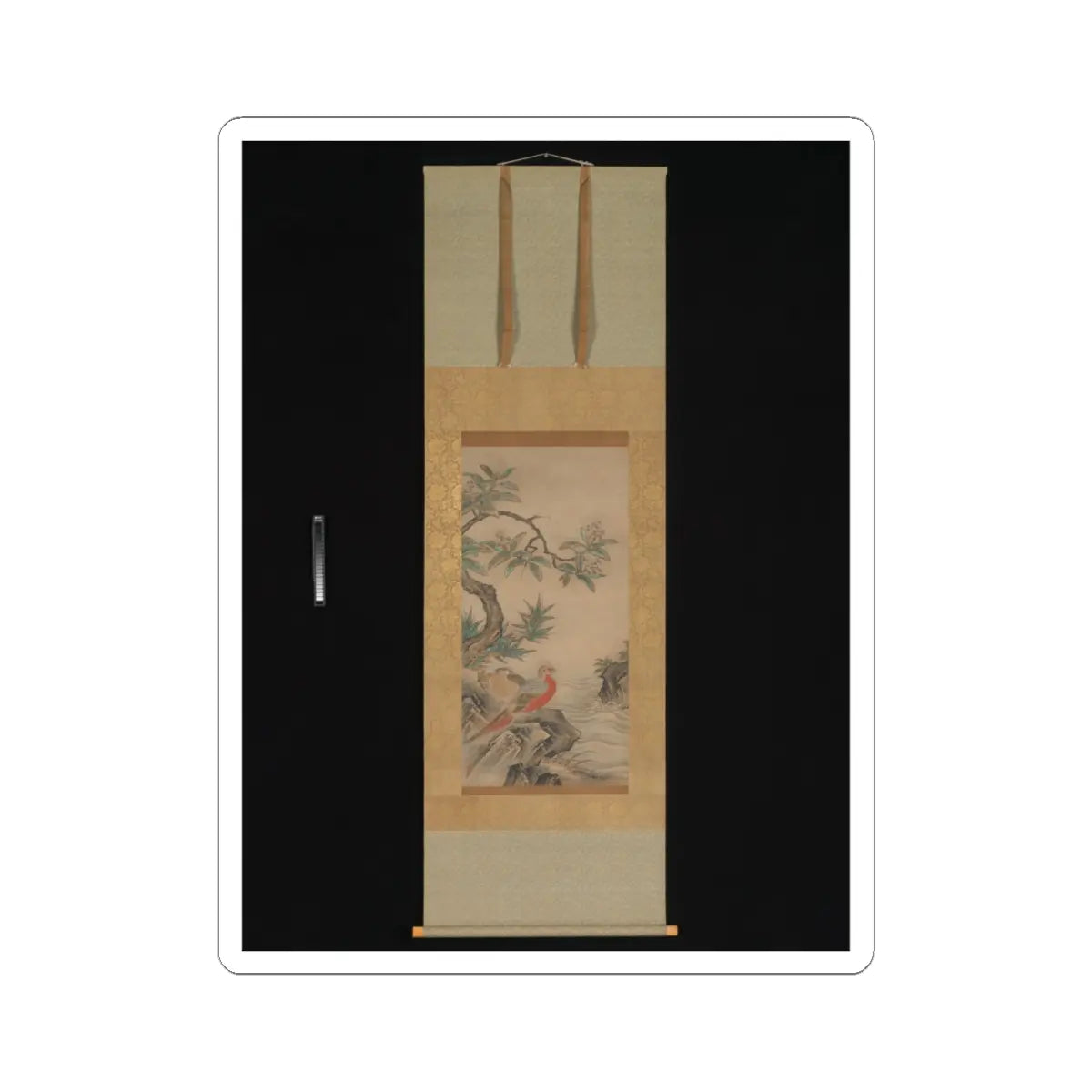 Kano Shōei - Pheasants among Trees- Flowers of the Four Seasons - probably 1560s v4 - STICKER Vinyl Kiss-Cut Decal