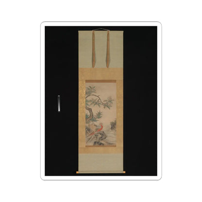 Kano Shōei - Pheasants among Trees- Flowers of the Four Seasons - probably 1560s v4 - STICKER Vinyl Kiss-Cut Decal