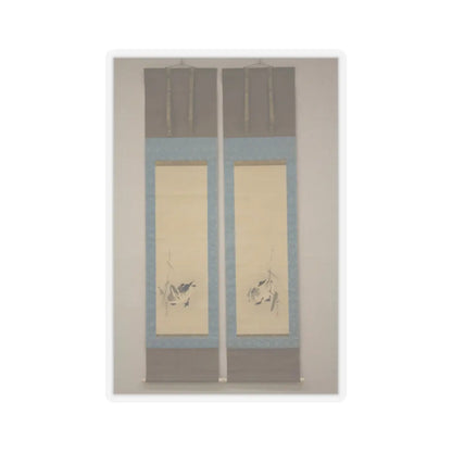 Kano Sosen Narinobu - Geese and Reeds - mid- to late 19th century v1 - STICKER Vinyl Kiss-Cut Decal