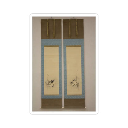 Kano Sosen Narinobu - Geese and Reeds - mid- to late 19th century v1 - STICKER Vinyl Kiss-Cut Decal