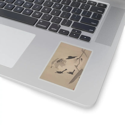 Kano Sosen Narinobu - Geese and Reeds - mid- to late 19th century v4 - STICKER Vinyl Kiss-Cut Decal