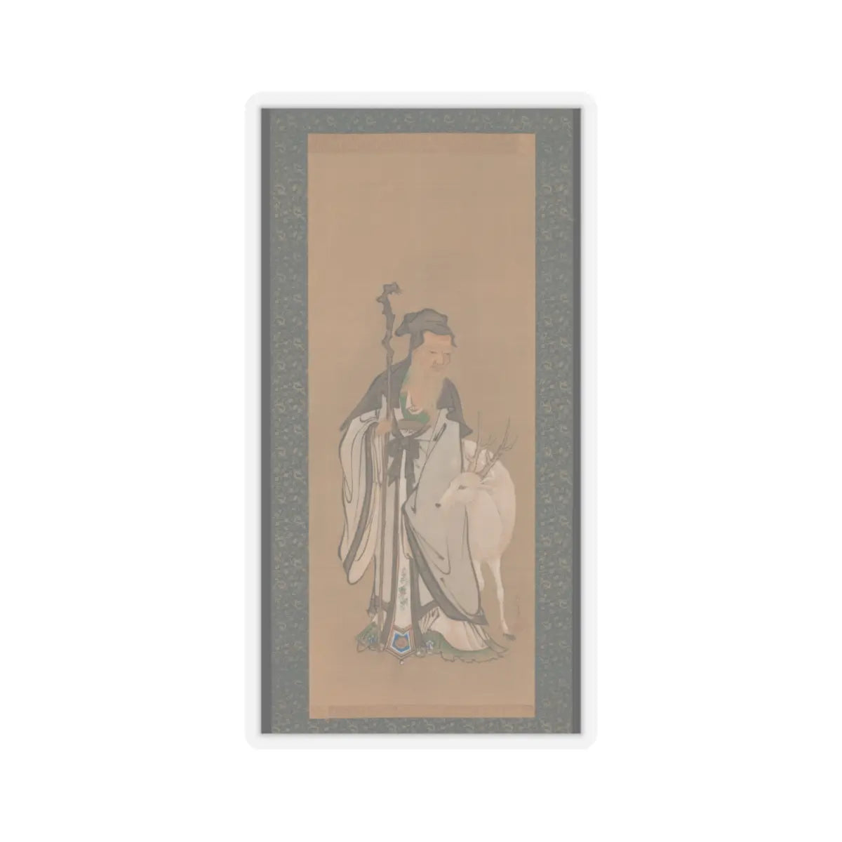Kano Tanshin (Moromichi) - Jurōjin - early 19th century v1 - STICKER Vinyl Kiss-Cut Decal