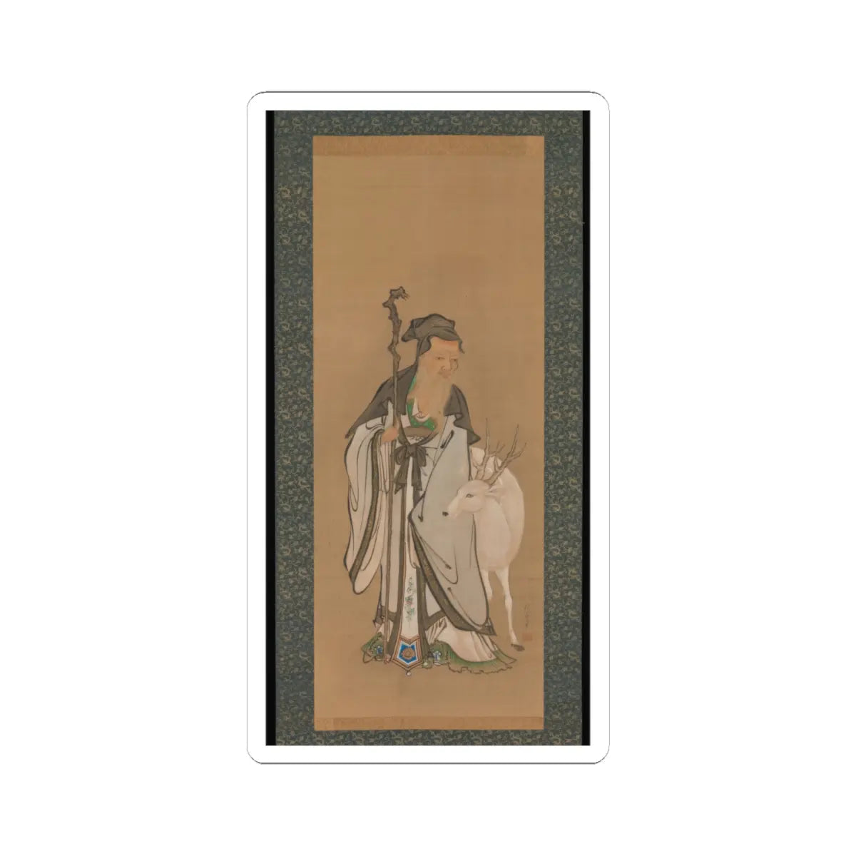 Kano Tanshin (Moromichi) - Jurōjin - early 19th century v1 - STICKER Vinyl Kiss-Cut Decal