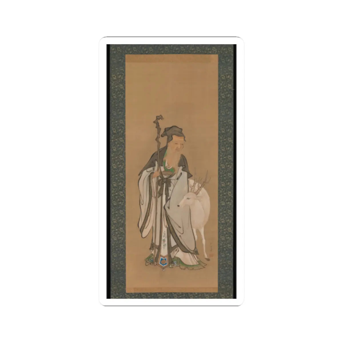Kano Tanshin (Moromichi) - Jurōjin - early 19th century v1 - STICKER Vinyl Kiss-Cut Decal