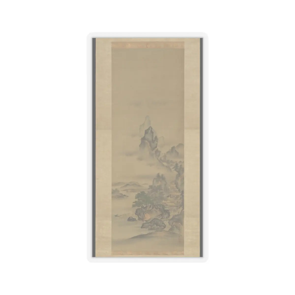 Kano Tansui Moritsune - Mount Penglai with Eight Views of Xiao and Xiang - 19th century v1 - STICKER Vinyl Kiss-Cut Decal