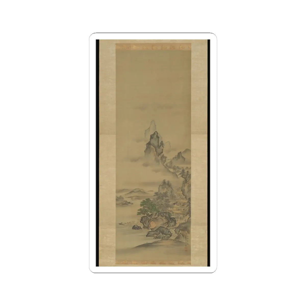 Kano Tansui Moritsune - Mount Penglai with Eight Views of Xiao and Xiang - 19th century v1 - STICKER Vinyl Kiss-Cut Decal