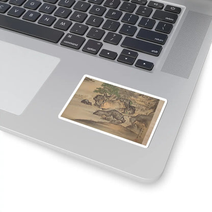 Kano Tansui Moritsune - Mount Penglai with Eight Views of Xiao and Xiang - 19th century v11 - STICKER Vinyl Kiss-Cut Decal