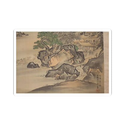 Kano Tansui Moritsune - Mount Penglai with Eight Views of Xiao and Xiang - 19th century v11 - STICKER Vinyl Kiss-Cut Decal