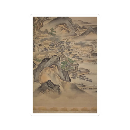 Kano Tansui Moritsune - Mount Penglai with Eight Views of Xiao and Xiang - 19th century v13 - STICKER Vinyl Kiss-Cut Decal