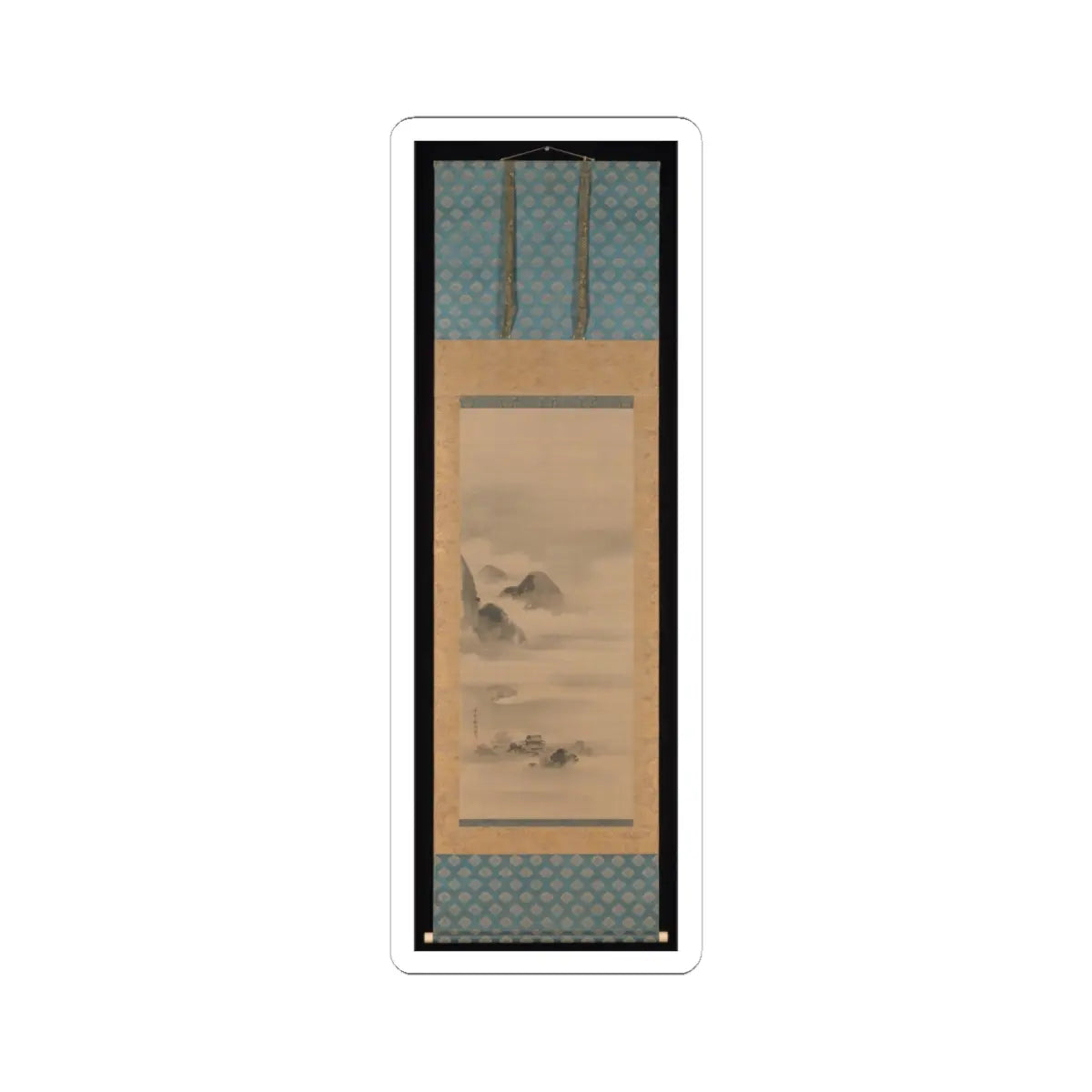 Kano Tan'yū - Landscape in Moonlight - after 1662 v2 - STICKER Vinyl Kiss-Cut Decal